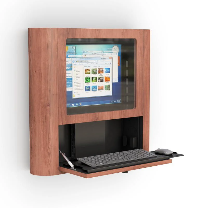 Wall Mounted Computer Station Cabinet